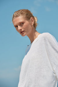 LINEN TEE - WHITE