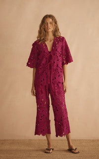 Rosaria Ornato Applique Cropped Pant (PreOrder Delivery from 5 October)