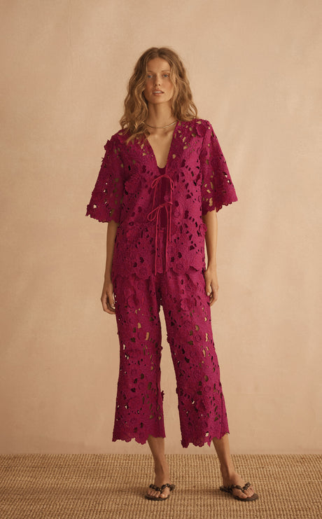 Rosaria Ornato Applique Cropped Pant (PreOrder Delivery from 5 October)