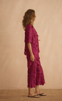 Rosaria Ornato Applique Cropped Pant (PreOrder Delivery from 5 October)