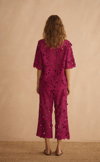 Rosaria Ornato Applique Cropped Pant (PreOrder Delivery from 5 October)