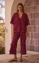 Rosaria Ornato Applique Cropped Pant (PreOrder Delivery from 5 October)