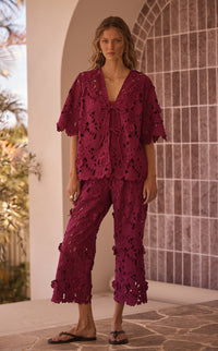 Rosaria Ornato Applique Cropped Pant (PreOrder Delivery from 5 October)