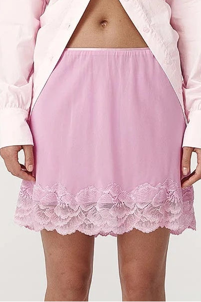 Marina Silk Mini Skirt - Orchid Pink