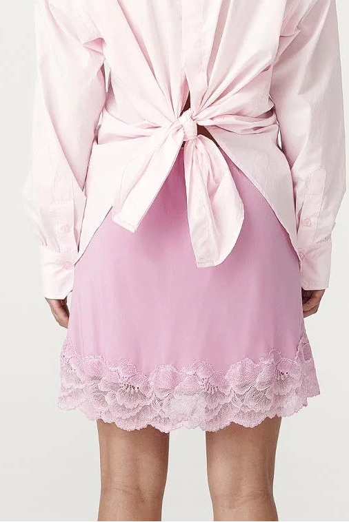 Marina Silk Mini Skirt - Orchid Pink