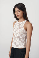 Sloane Sunflower Lace Tank