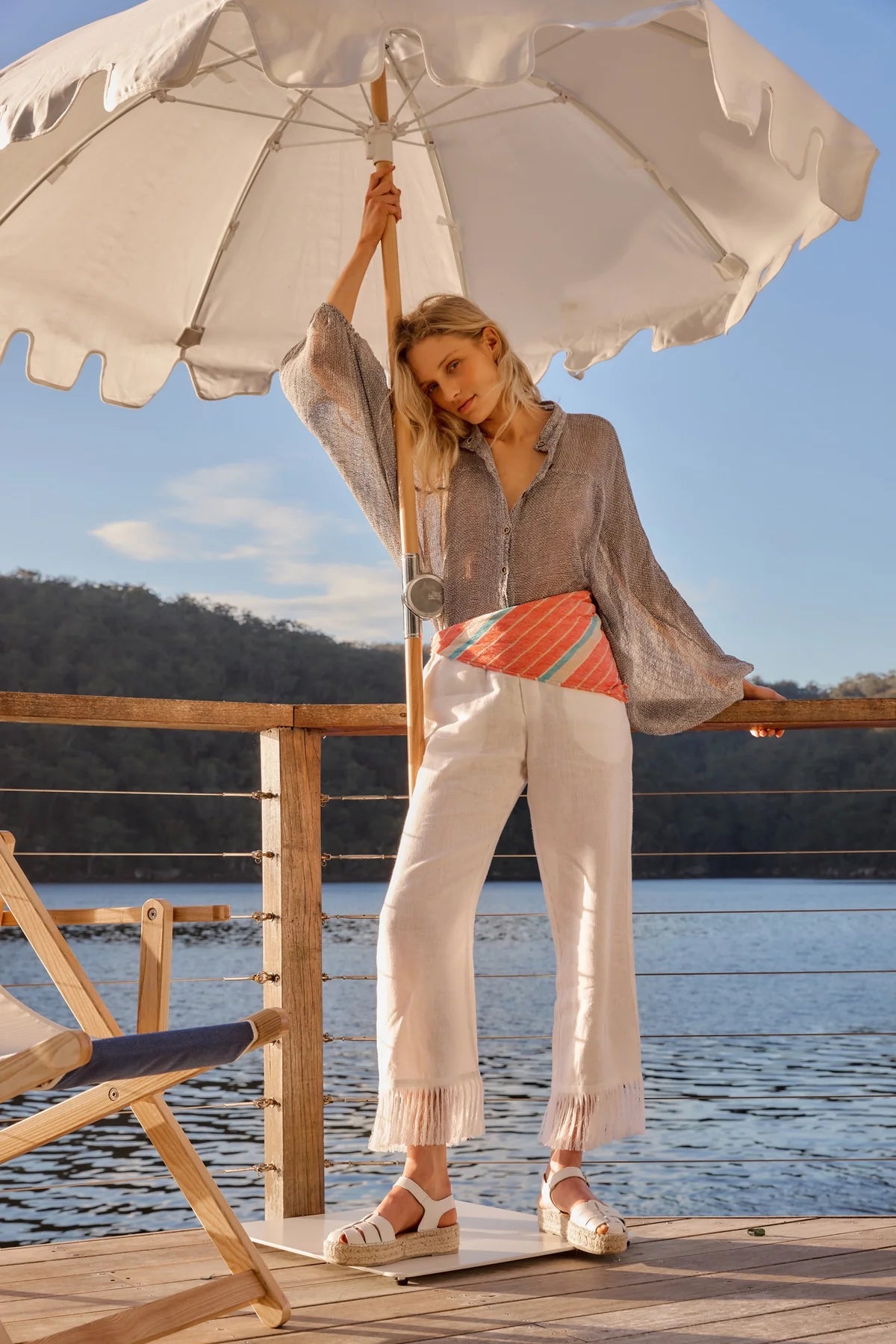 Linen Fringe Pant