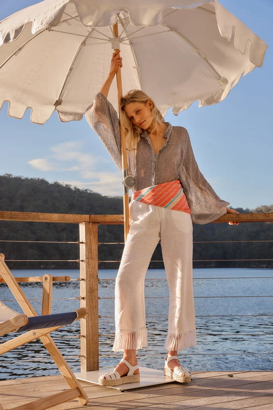 Linen Fringe Pant