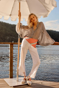 Linen Fringe Pant