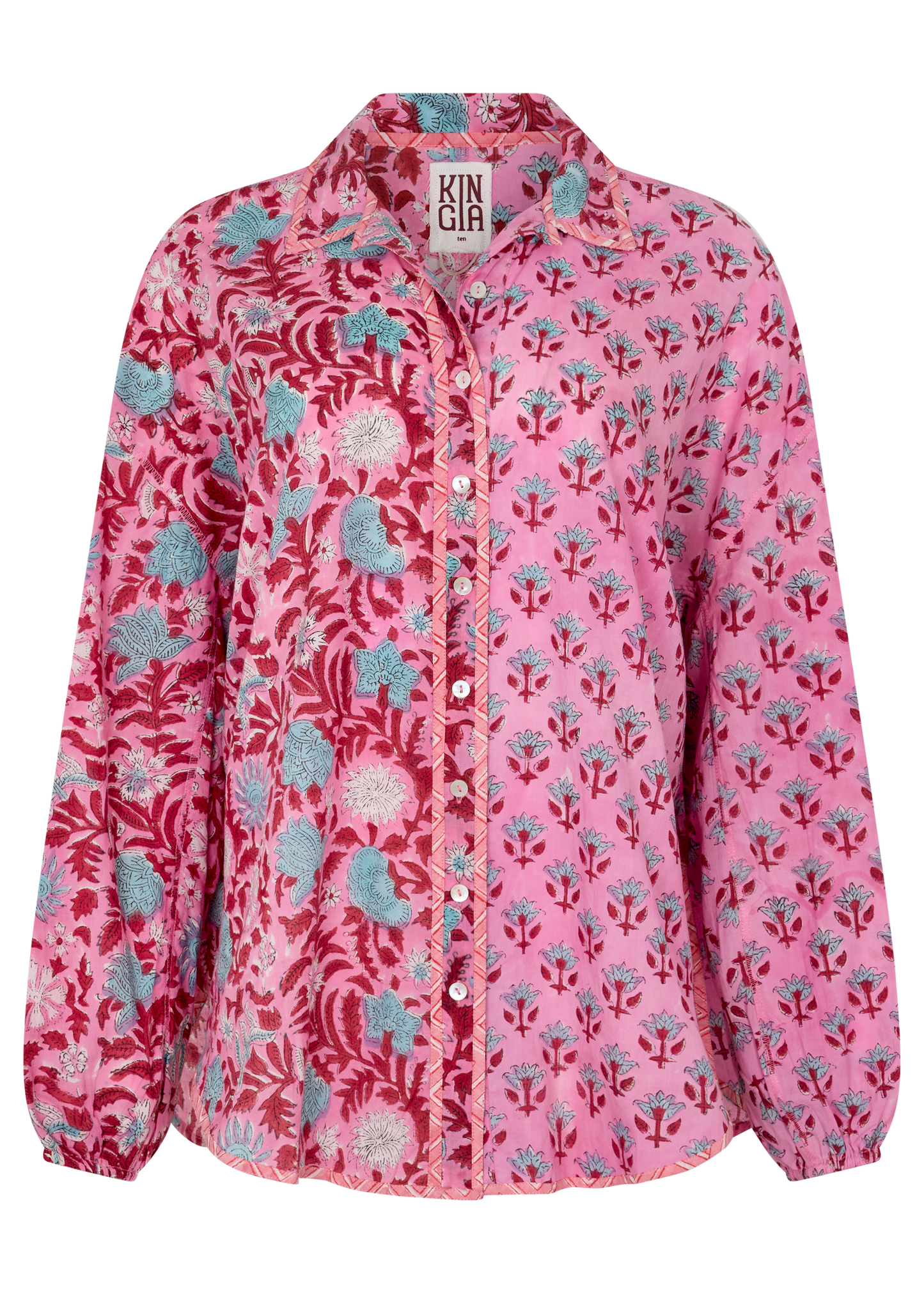 Kamala Block Print Chalm Shirt