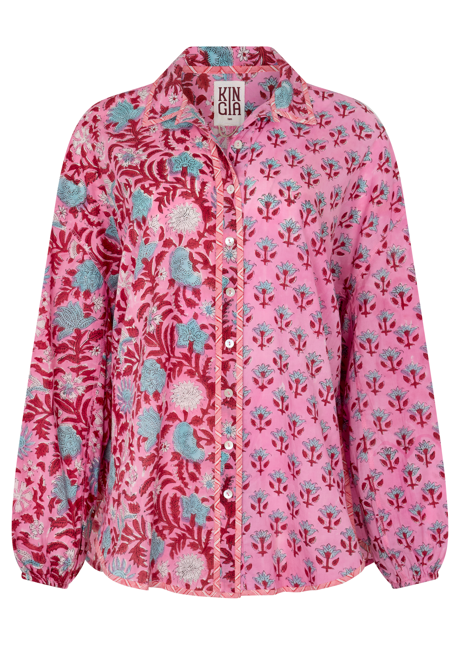 Kamala Block Print Chalm Shirt