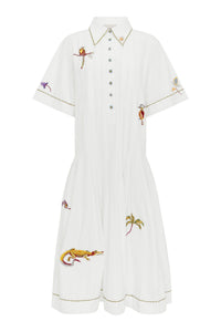 Camelia Embellished Shirtdress