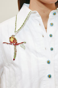 Camelia Embellished Shirtdress