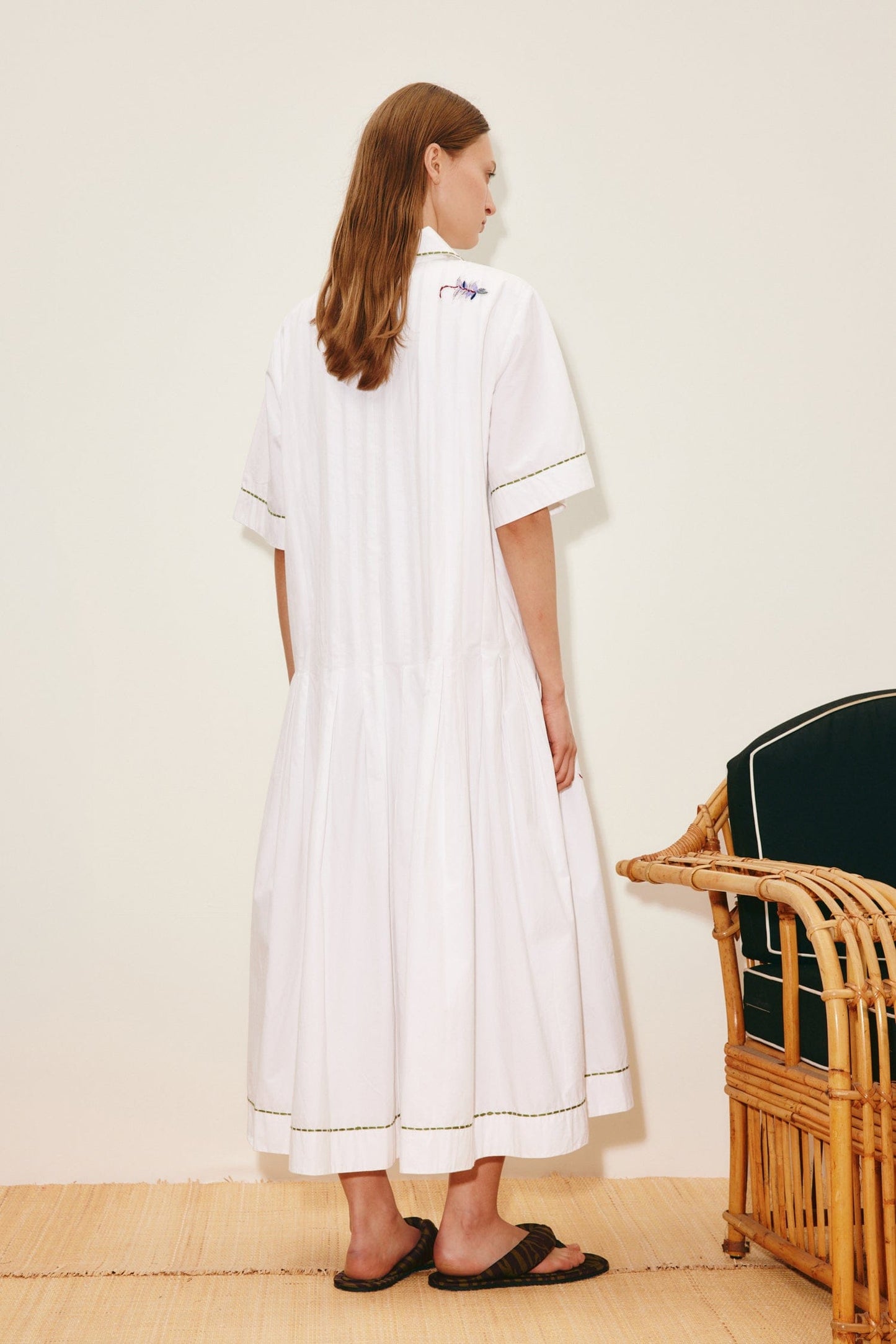 Camelia Embellished Shirtdress