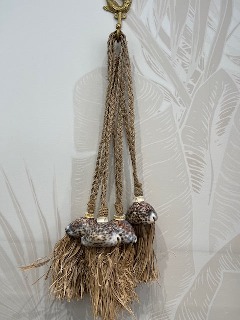 Cowrie Shell Tassel (Large Shell)