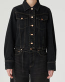 Vivien Denim Jacket - Black Worn
