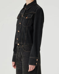 Vivien Denim Jacket - Black Worn