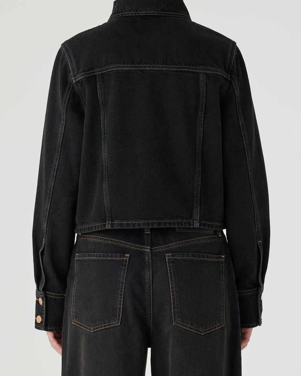 Vivien Denim Jacket - Black Worn