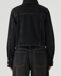 Vivien Denim Jacket - Black Worn
