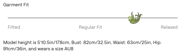 Size Guide for LANA MINI SKIRT