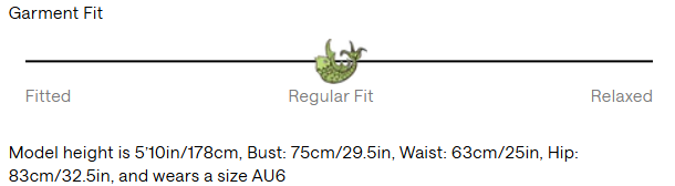 Size Guide for Leela Ballet Sundress