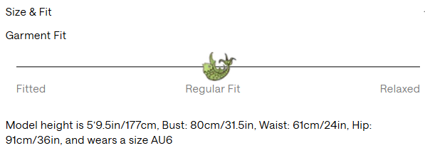 Size Guide for LUCKY MINI SKIRT