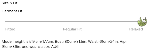Size Guide for LUCKY SHIRT
