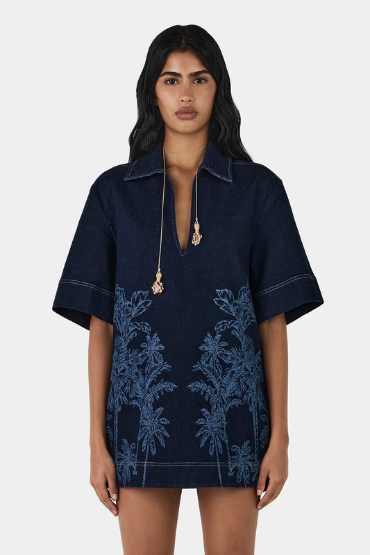 Mabel Denim Tunic - Tropicana Denim