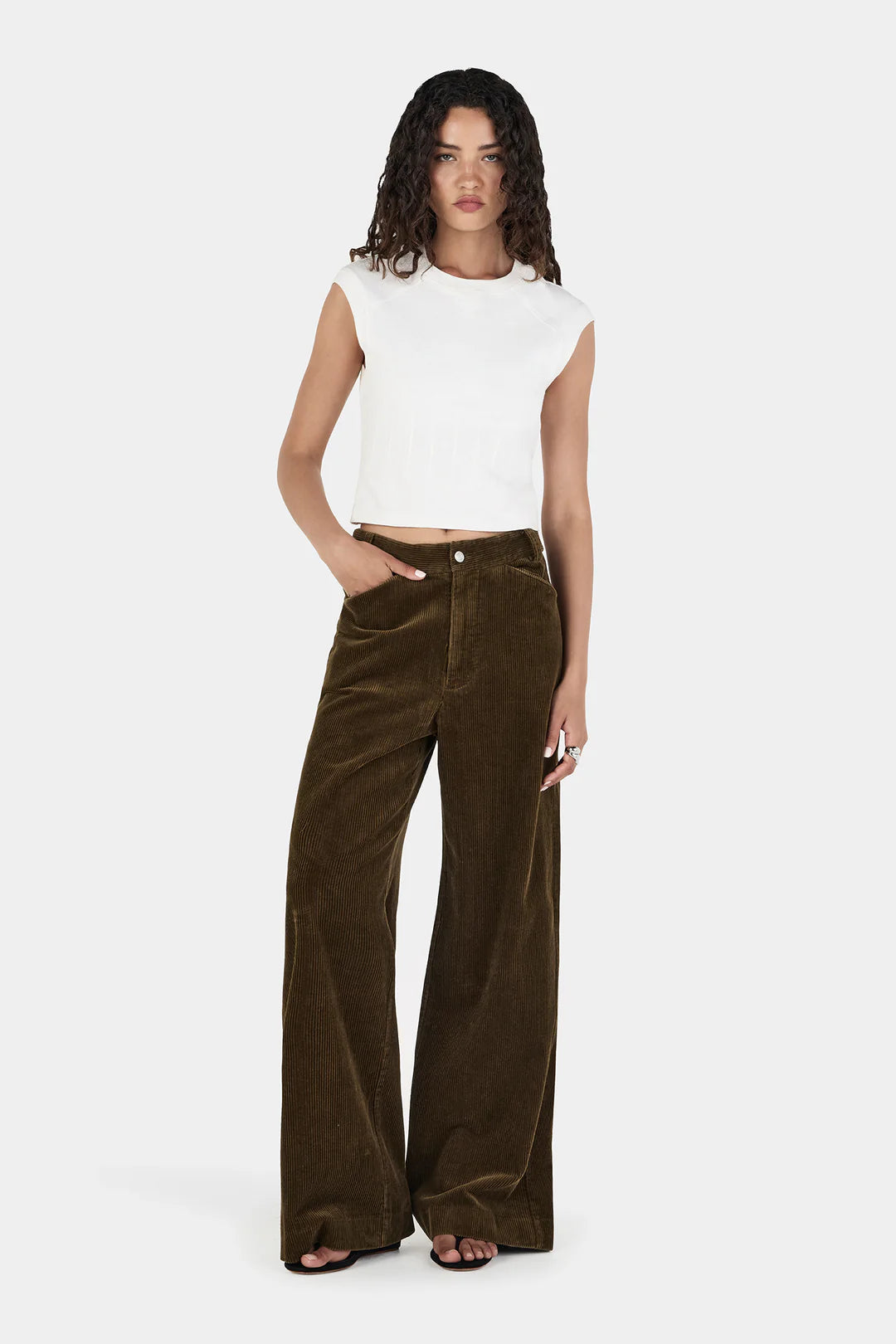 MAX CORD PANTS - KHAKI