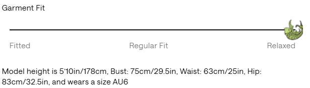 Size Guide for Maroc Relaxed Shirt