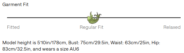 Size Guide for Maroc Wrap Skirt