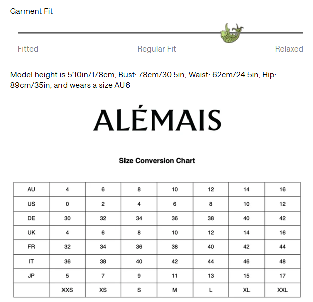Size Guide for Maxi Mini Dress