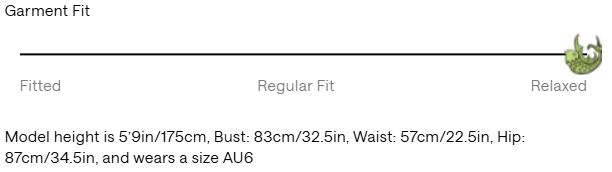 Size Guide for Mokshini Tee