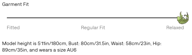 Size Guide for Monkey Dance Tee