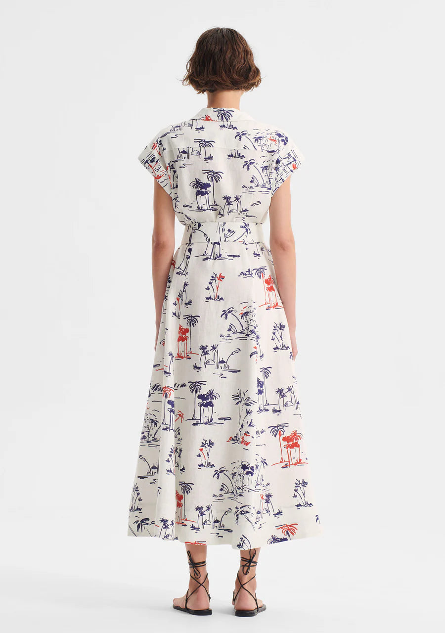 Capri Linen Shirt Dress