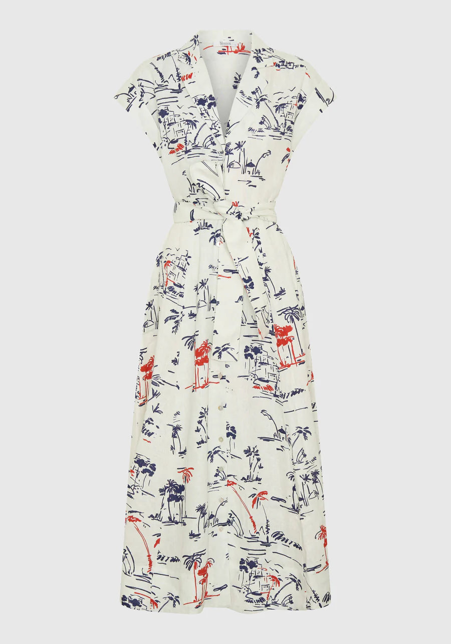 Capri Linen Shirt Dress