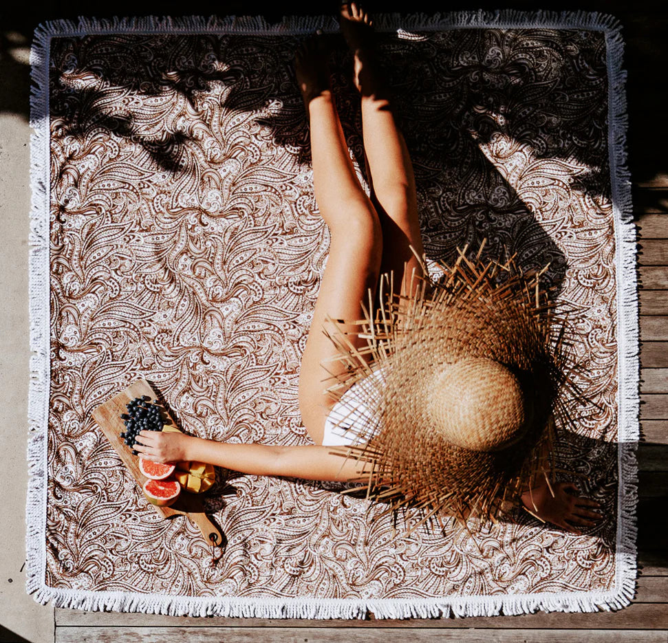 Oahu Beach & Picnic Towel - Mocha