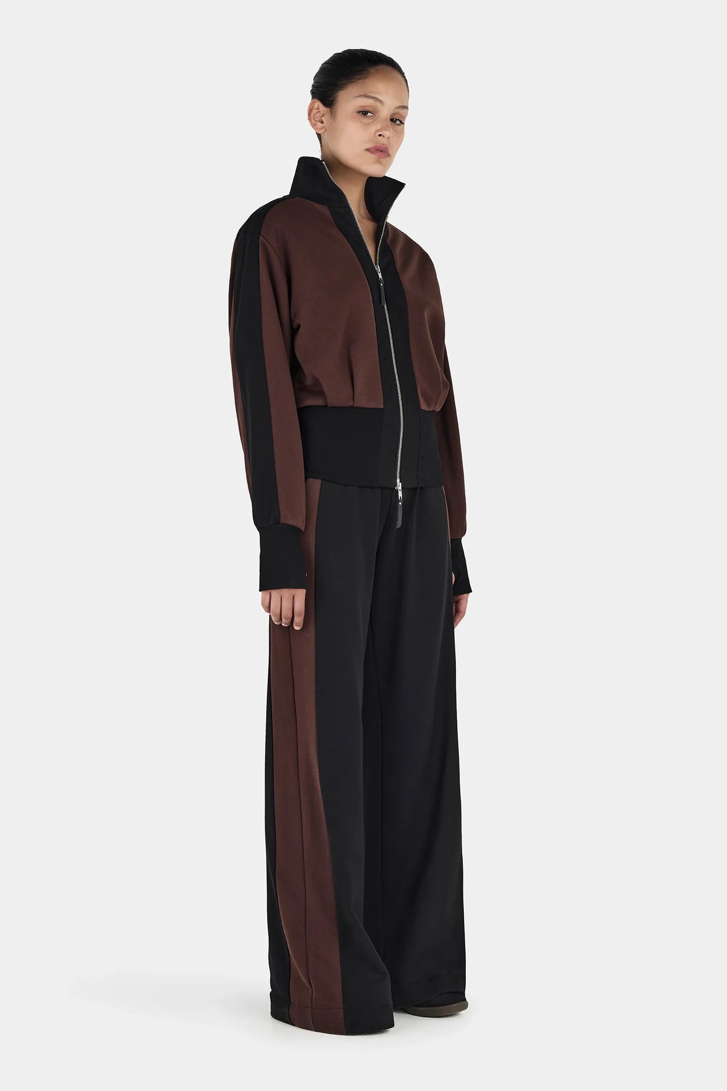 REYNOLDS TRACKPANT BLACK CHOC 2-TONE