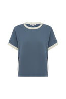 Rania Contrast Knit Tee