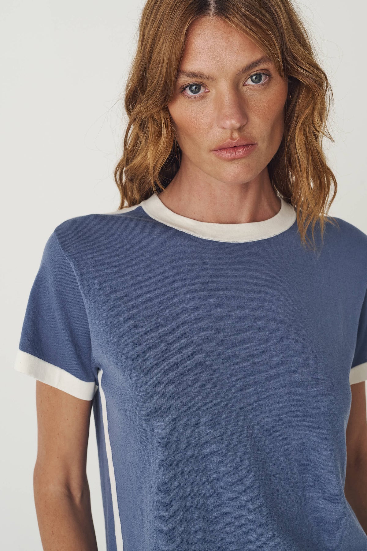 Rania Contrast Knit Tee