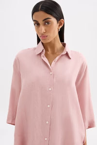 Lounge Linen Longline Shirt