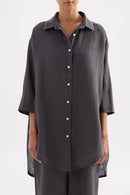 Lounge Linen Longline Shirt