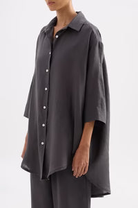 Lounge Linen Longline Shirt