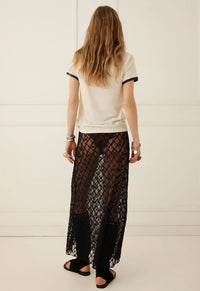 Serpent Lace Maxi Skirt