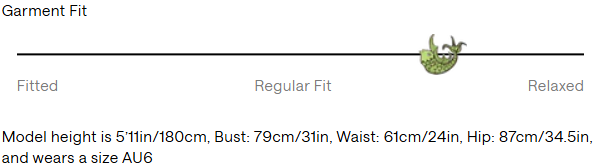 Size Guide for Sidi Shirtdress