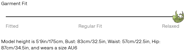 Size Guide for Sun Dancer Shirt