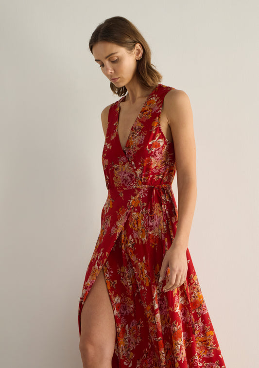 Frida Wrap Maxi Dress