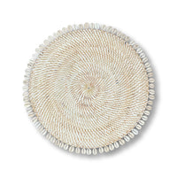 Rattan Placemat - Whitewash