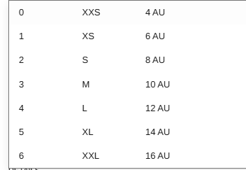 Size Guide for Chelsea Maxi Dress