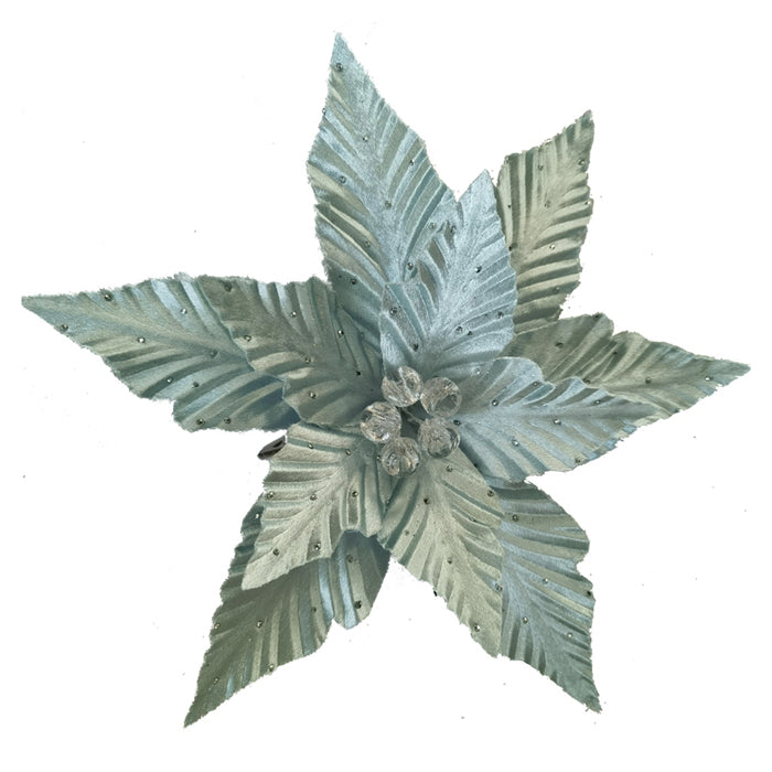 Christmas Decoration - Poinsettia clip on